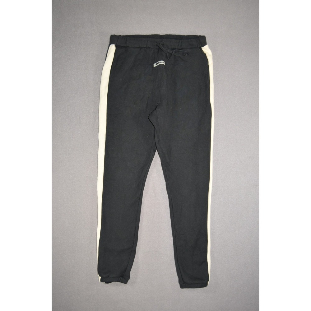Fear of God Essentials Sweatpants Mens Large Black Striped Fleece Jogger